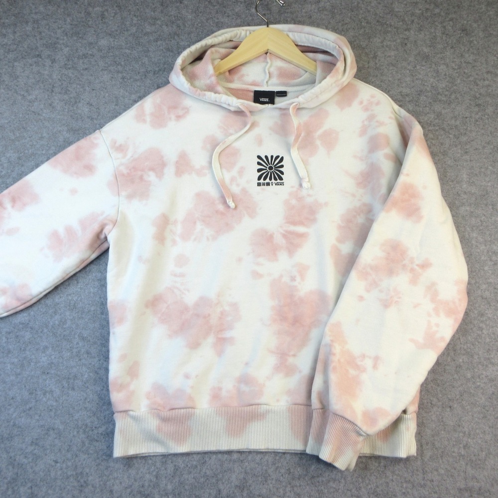 Vans‎ Hoodie Womens Medium Pink Tie Dye You Are Divine Graphic Floral Skate Surf